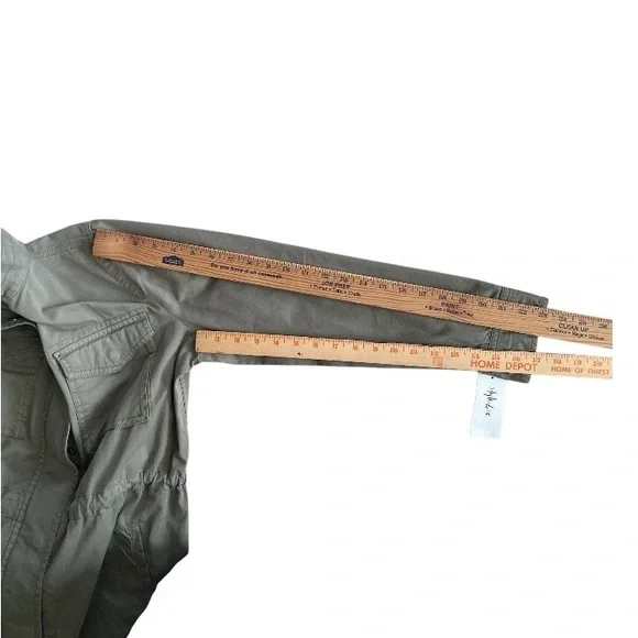 Style & Co women's twill utility spring jacket in olive drab, size small - Picture 4 of 16